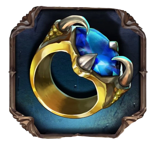 Magic Ring with Blue Gem and Claws